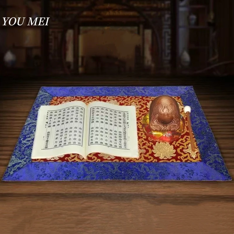 

Tibetan Altar Cloth,Buddha Table Cloth Woven With Satin Dragon Pattern Double Layered Thick Woven Flower Cloth Buddha Tablecloth