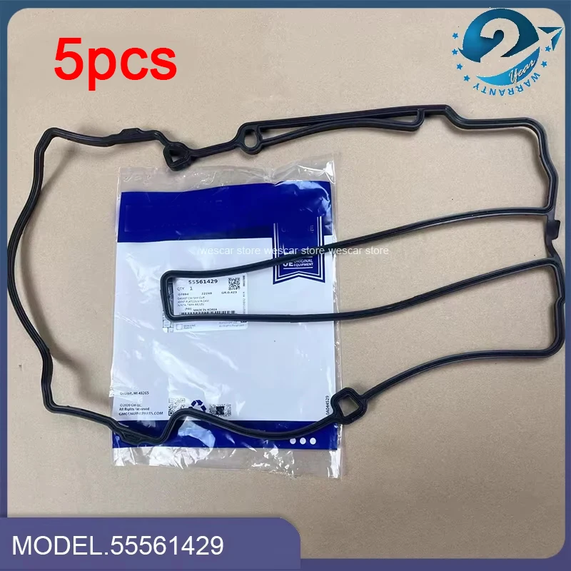 

5PCS Original Engine Valve Cover Gasket For Buick Encro 2013 1.4T For Chevy Aveo Cruze Cadillac Opel Vauxhall 55573747 55561429