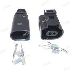 2 Pin 1J0973802 1J0973702 Female Male 1.5mm Auto Temp Sensor Connector Deflation Valve Plug For AUDI  VW Skoda