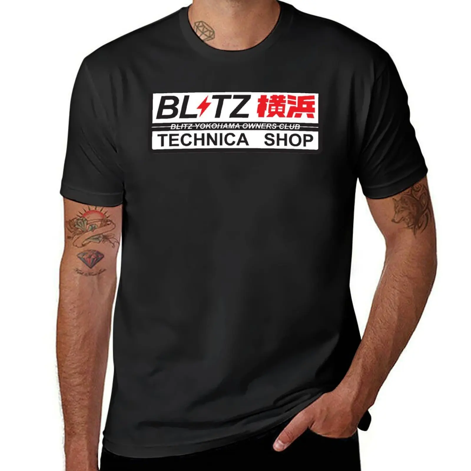 Blitz Technica JDM T-Shirt Blouse tops blanks mens t shirt