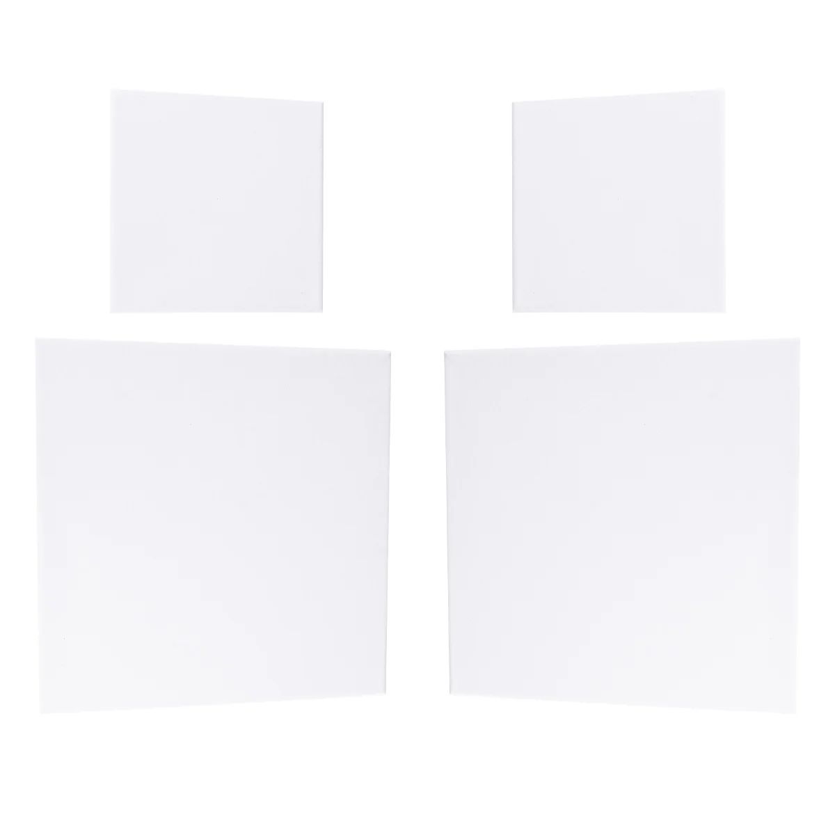 4 Pcs Square Cotton Oil Painting Canvas Canvases Artist Panel Cotton Oil Painting Wood Stretched