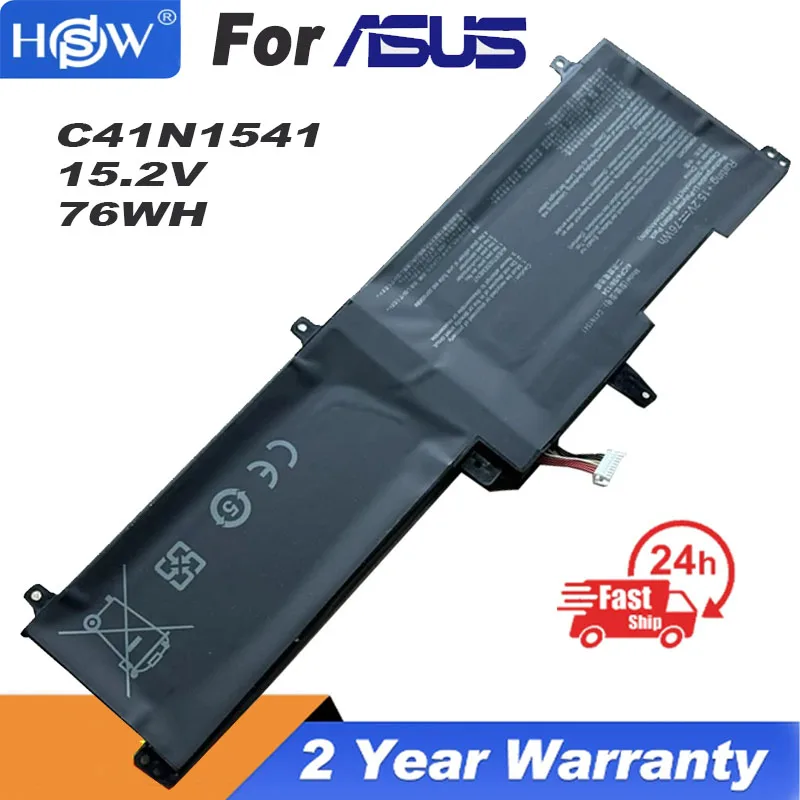 

New C41N1541 Laptop Battery For ASUS ROG GL702 GL702V GL702VM GL702VS GL702VT GL702VM1A 0B200-02070000 15.2V 76WH