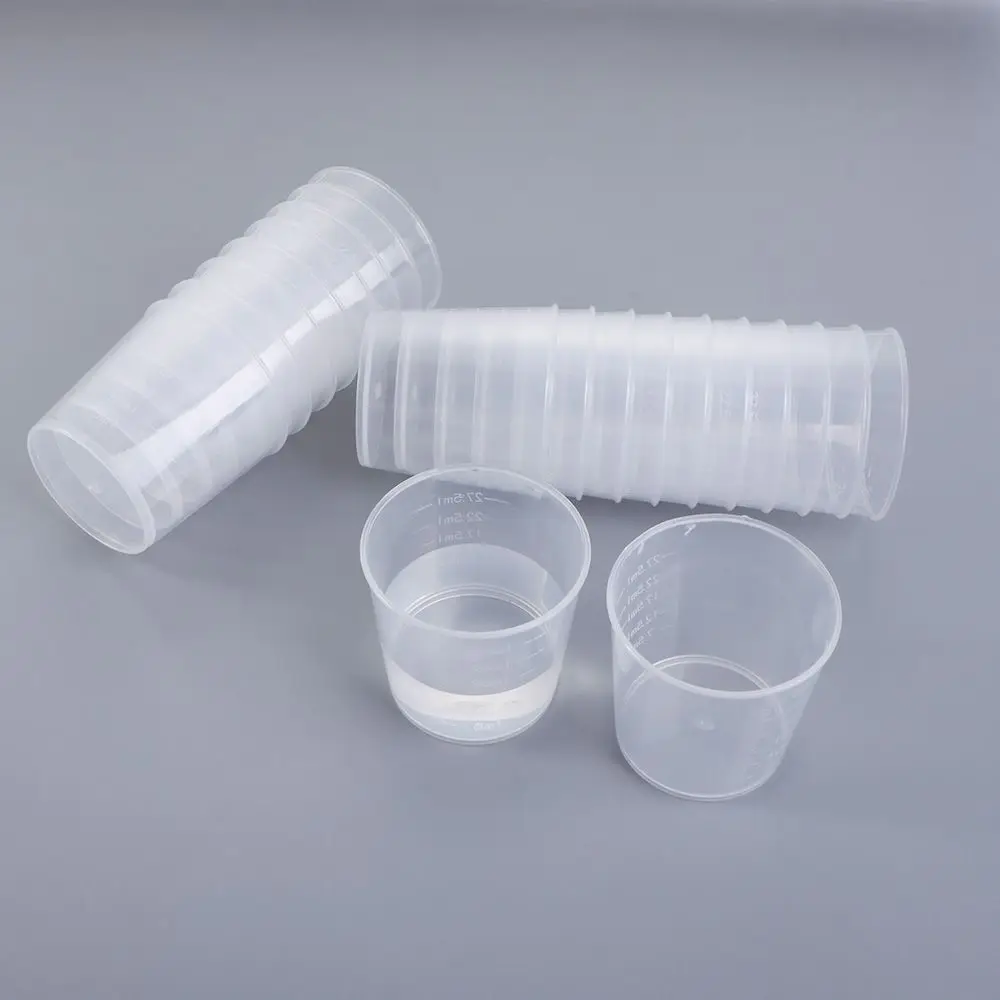 20 Pcs 30ml Medicine Pills Scale Cups Transparent Plastic Graduated Cups Professional Simple Measuring Tool