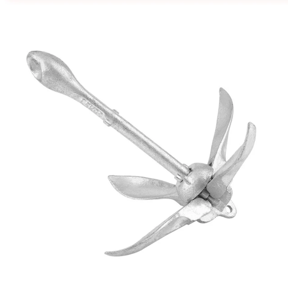 

1.5kg Folding Grapnel Anchor Galvanized Steel 3.3lb Anchor Marine Boat Yacht