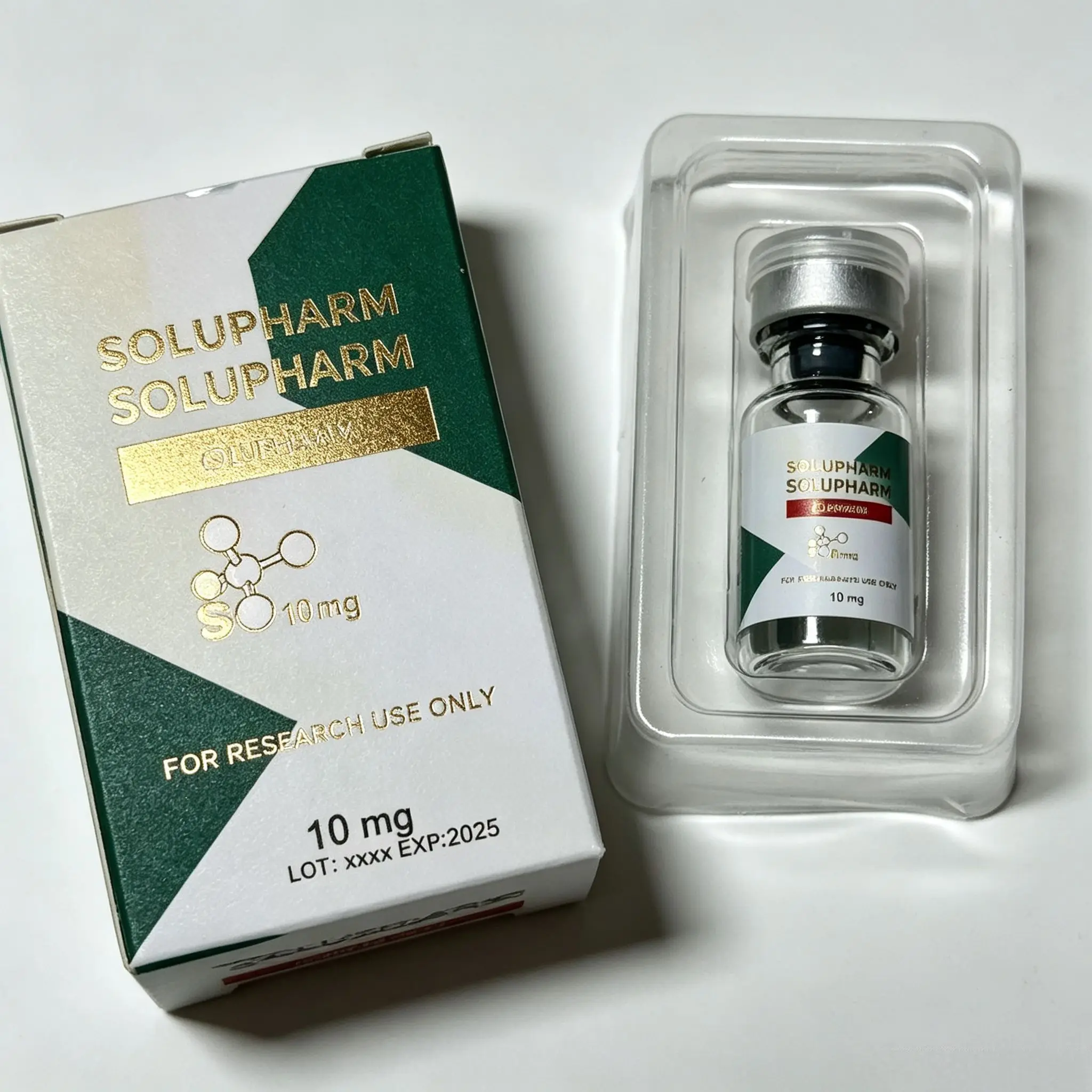 Waterproof HD Vinyl Self Adhesive Stickers Custom Premium Peptide Packaging Boxes For 3ml 10ml Beauty Care Agent Vials