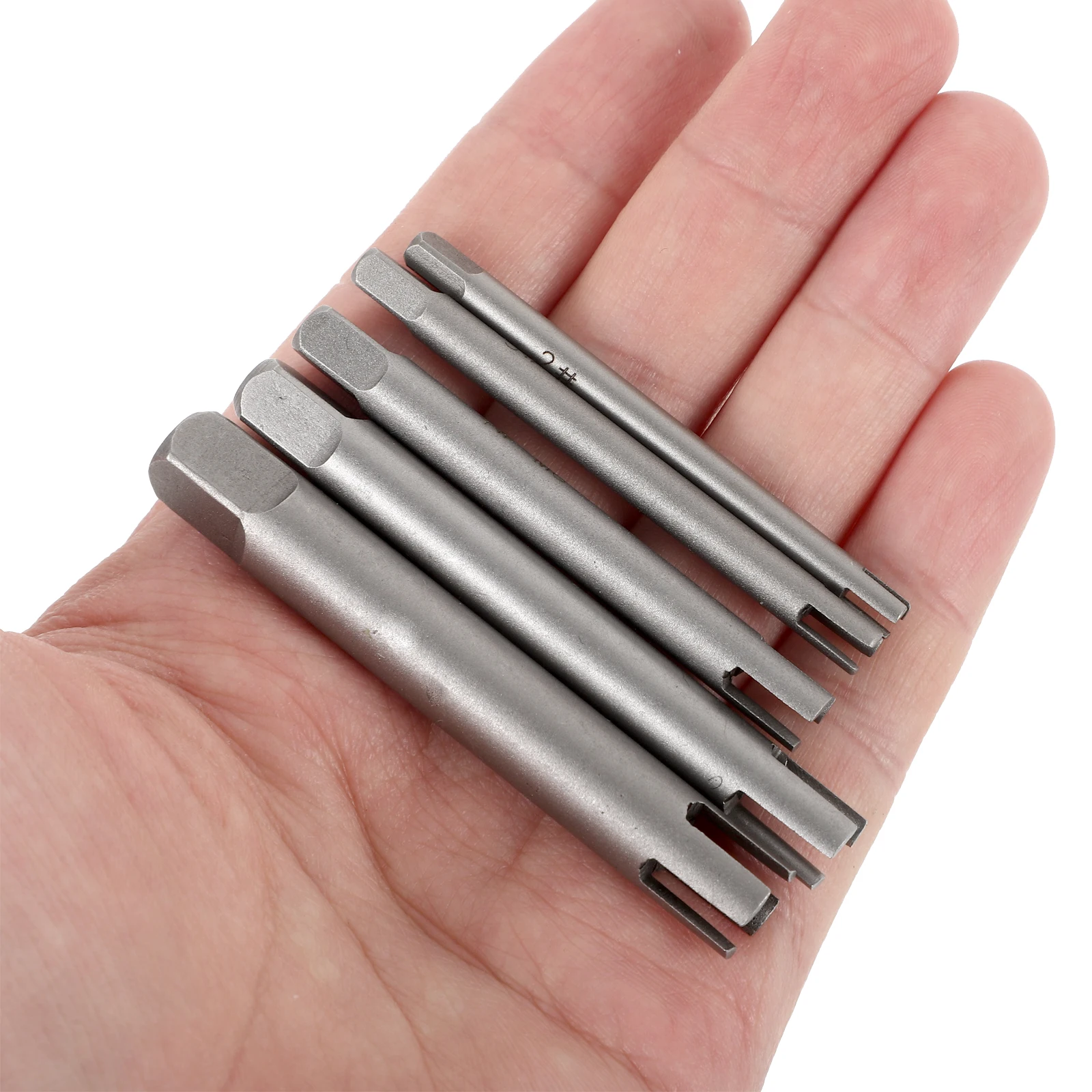 

1 set Stripped Screw Extractor Kit Bolt Extractor Set Broken Grey Steel Screw Removal Tools for Home