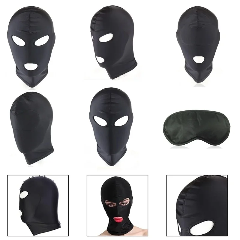 هالوين شخصية غامضة القوطية حزب زي حفلة تنكرية قناع مفتوح الفم تصميم قناع ركوب الدراجات FaceMask القبعات التبعي #1