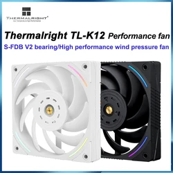 Thermalright TL-K12 12CM Case Fan PWM High-performance S-FDB V2 Bearing 5V/3PIN ARGB Quiet Cooling Fan