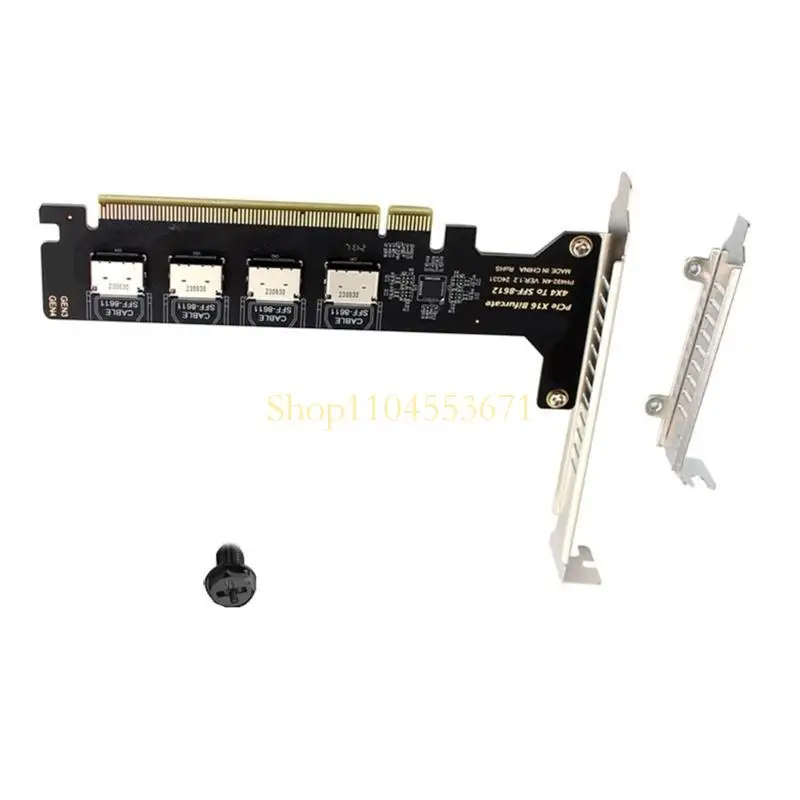 Best Seller PCIe X16 To 4 Port Oculink SFF 8612 SFF 8611 Adapter Expansion Card For Motherboards Solid Disks Graphics Card
