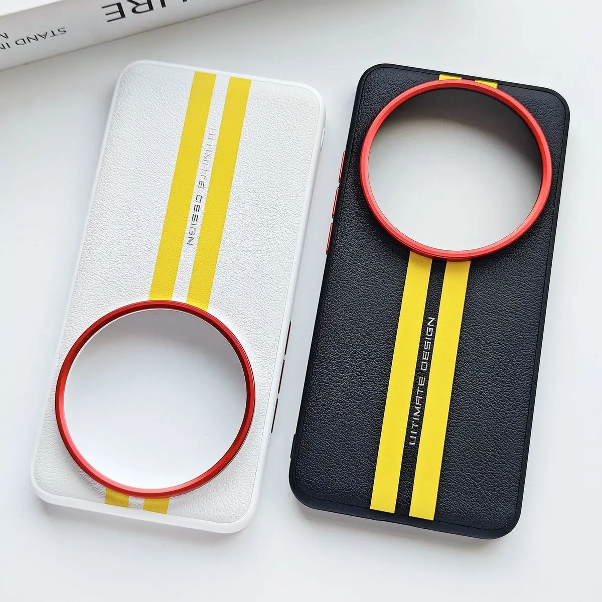

For Xiaomi Mi 17 Ultra Case Luxury PU Leather Racetrack Protective Back Cover Case For Xiaomi Mi 17 15 14 Ultra 17Pro Max Shell