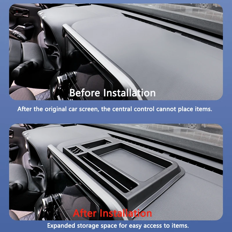 QHCP صندوق تخزين لوحة قيادة السيارة صينية أدوات ABS وحدة التحكم المركزية المنظم البليت يناسب تويوتا هايلاندر كراون كلوغر 22-25