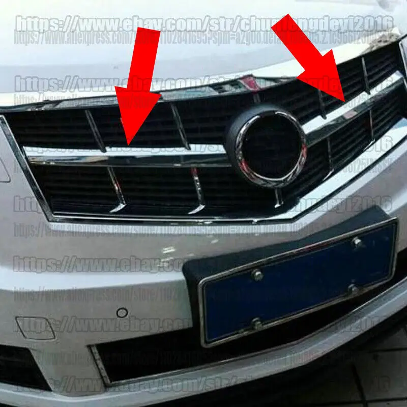 

Fit for Cadillac SRX 2010 2011 2012 2013 Chrome ABS Front Grille Trim Cover 2PCS car acesssories