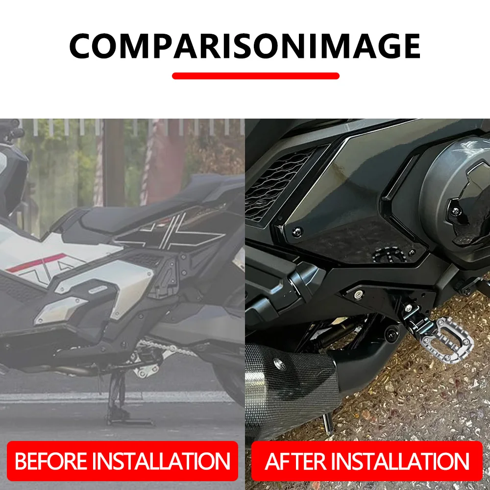 Para HONDA XADV 750 2025 XADV750 2024 2022 2023 X ADV 750 2021 reposapiés reposapiés Pedal de pasajero plegable
