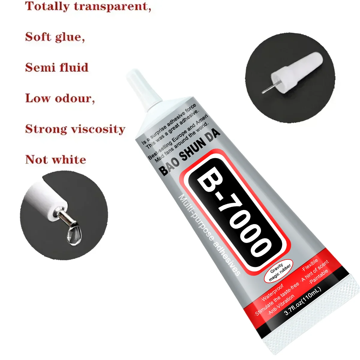 15ML 50ML 110ML B-7000 Klarer Kontakt-Telefonreparaturkleber Universal Glas Kunststoff DIY Kleber T7000 mit Präzisionsapplikatorkleber – Detail 16