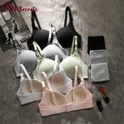 Cotton Bra Set Sexy Wireless Bralette Seamless Cozy Lenceria Underwear Set One-Piece Lingerie Briefs Suit нижнее белье женское