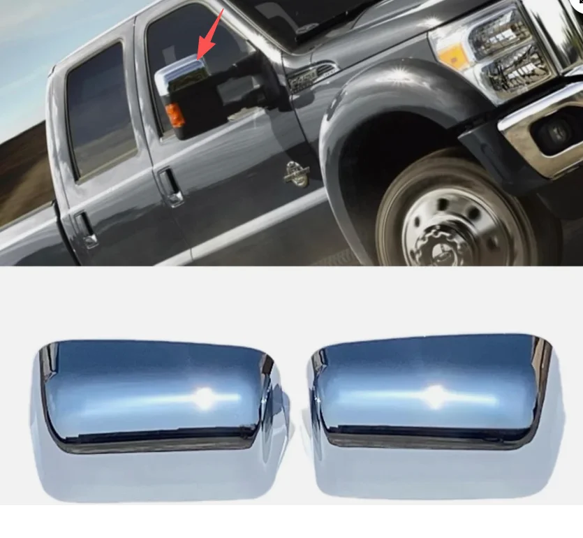 

Chrome Side Mirror Cover Top Half For 08-16 F250 F350 F450 F550 SUPERDUTY Premium Parts