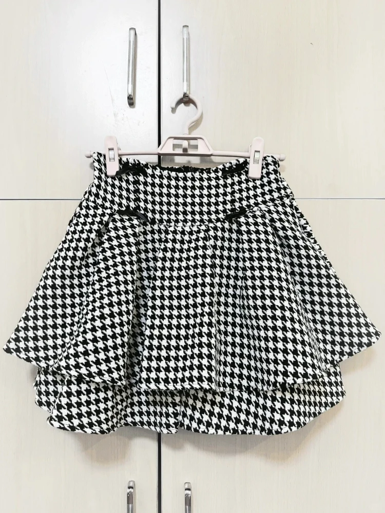 

Japanese Sweet High Waist Cake Ball Gown Skirts Women Vintage Preppy Style Plaid Skirt Harajuku Elegant Y2k Lovely Retro Outfits
