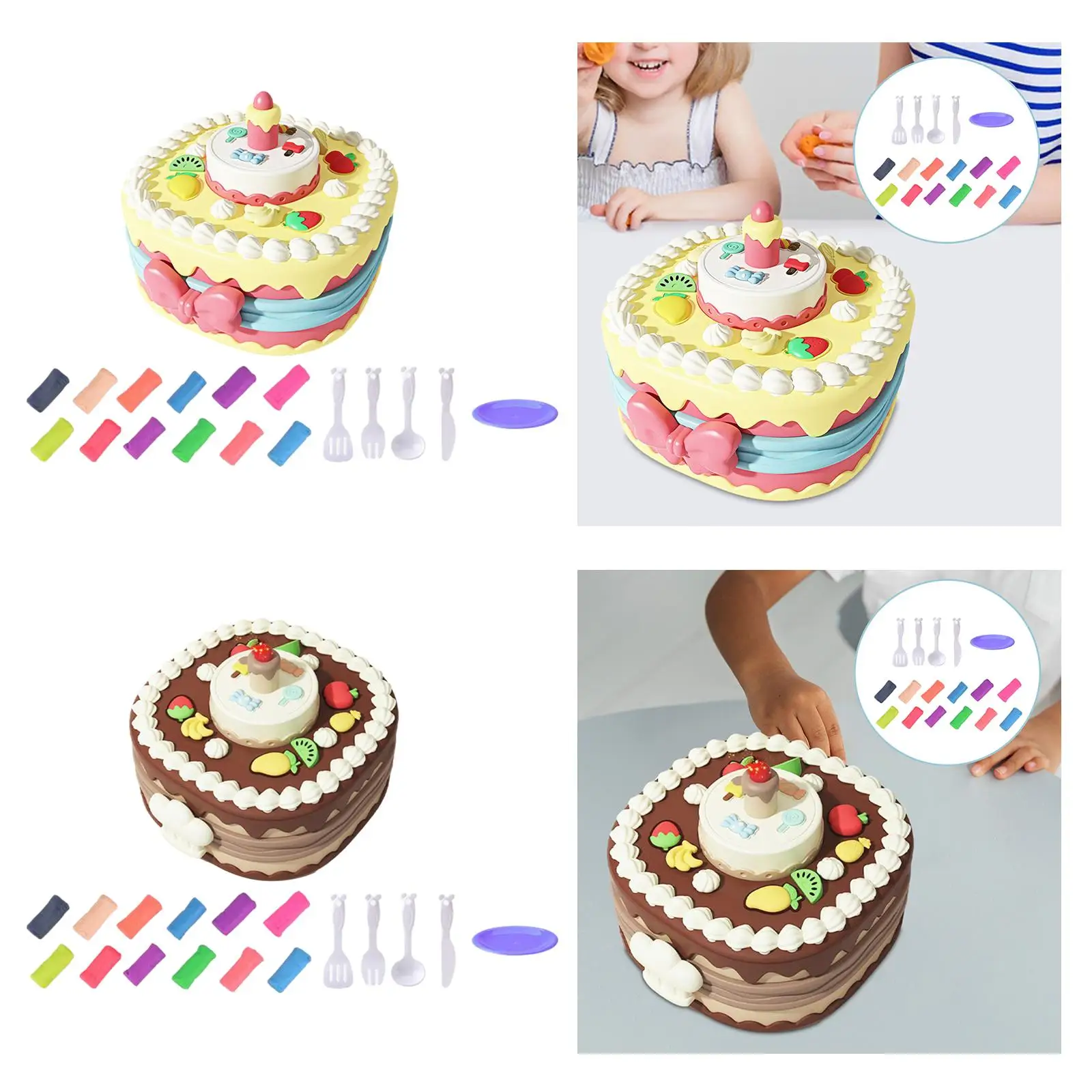 Juguetes de simulación de fiesta de pastel de cumpleaños para mayores de 3 años, regalos de vacaciones