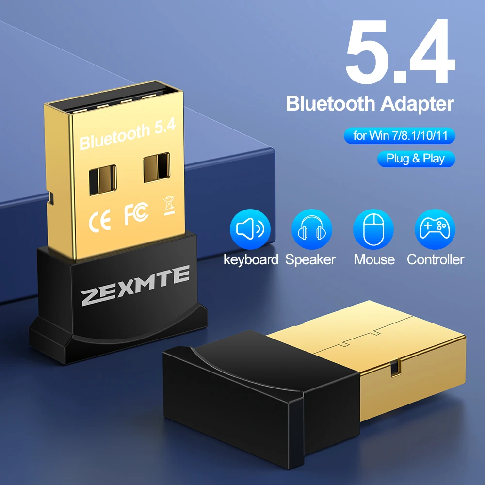 Adaptador USB inalámbrico Bluetooth 5,4 transmisión USB para PC Dongle Adaptador ratón inalámbrico Keyborad receptor de Audio de música