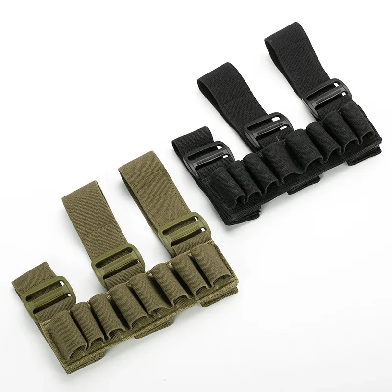 

Tactical 8-Hole Stand Shotgun 12-Gauge Shell Frame Adjustable Nylon Ammo Bag Shooting Hunting Airsoft Accessories Molle Pouch