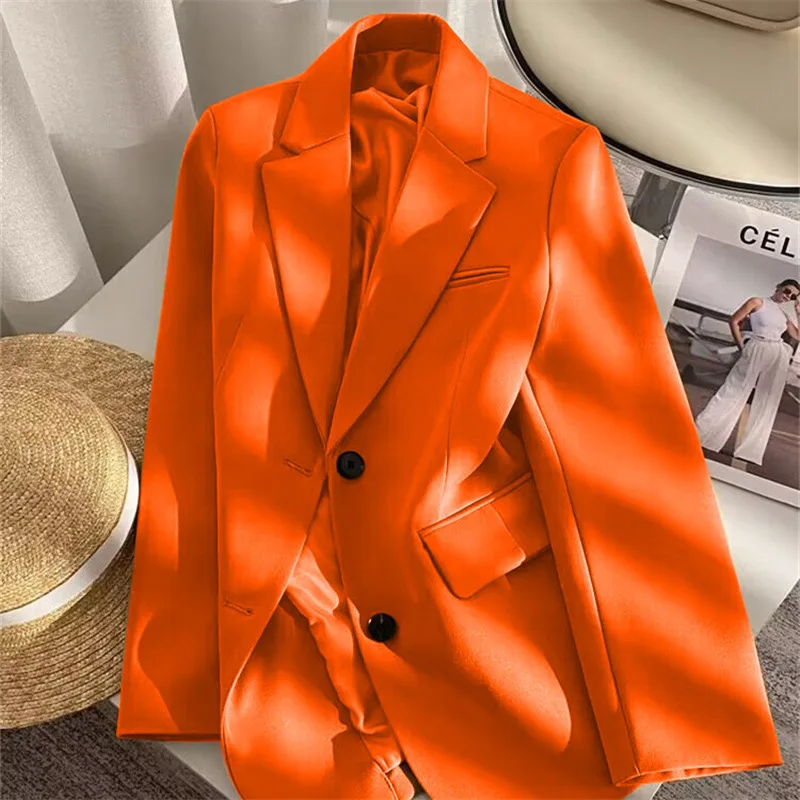 Suit Coat Female Loose Fitting Straight Tube Temperament Small Suit Office Casual Suit Solid Color Tops Jacket Blazers for Women