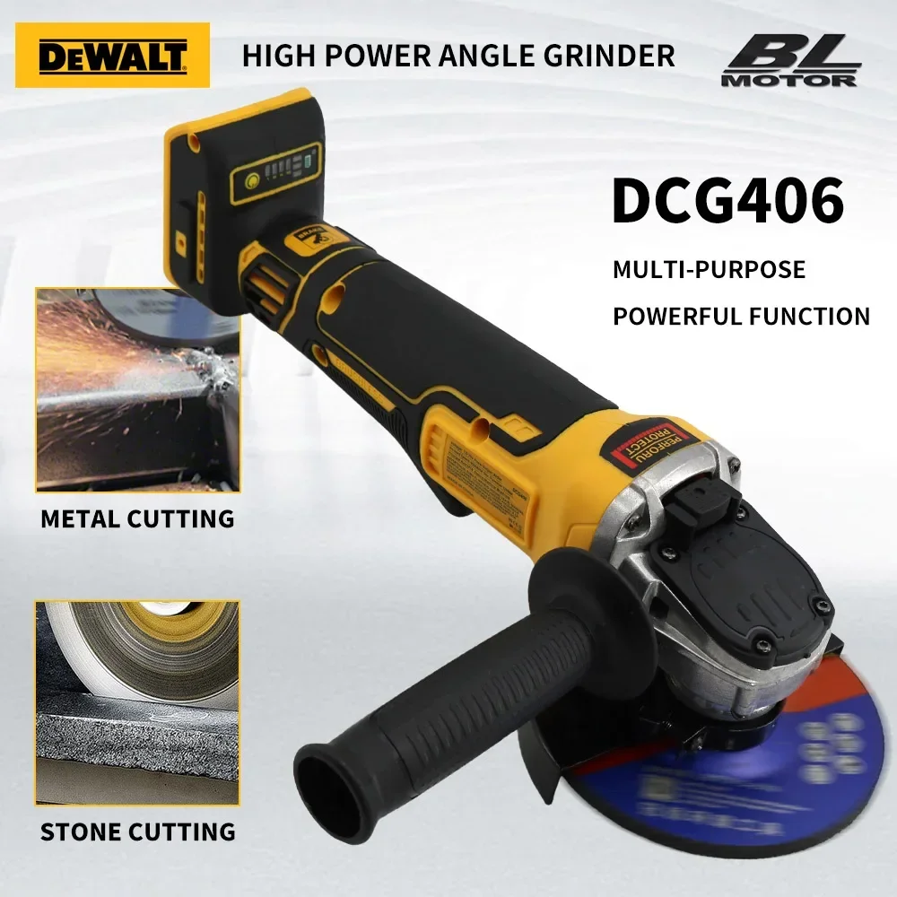 DEWALT DCG406  Angle Grinder Brushless Maglev Metal Cutting Charging 20V Battery Lithium Power Tools 9000RPM