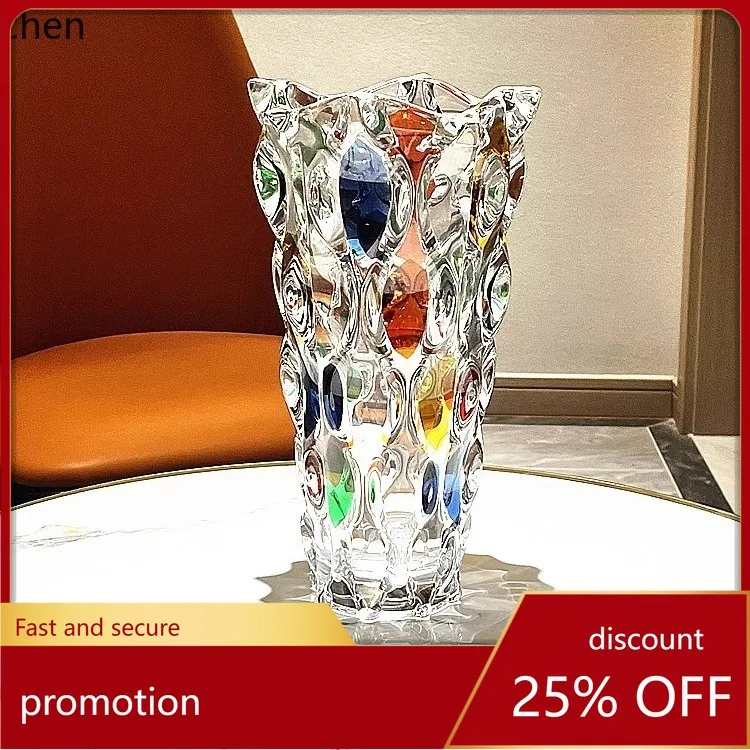 YFY glass vase - premium floral arrangement, creative decor for living room, dining room, and bedroom. high-end vase ornament
