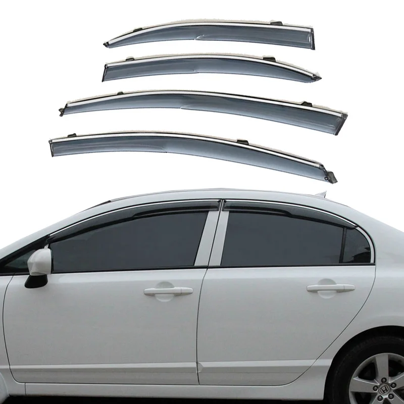 

For Honda Civic Sedan 2006--2011 Window Visors Car Rain Guards Wind Deflectors Sun Vent Shade Auto Exterior Accessories