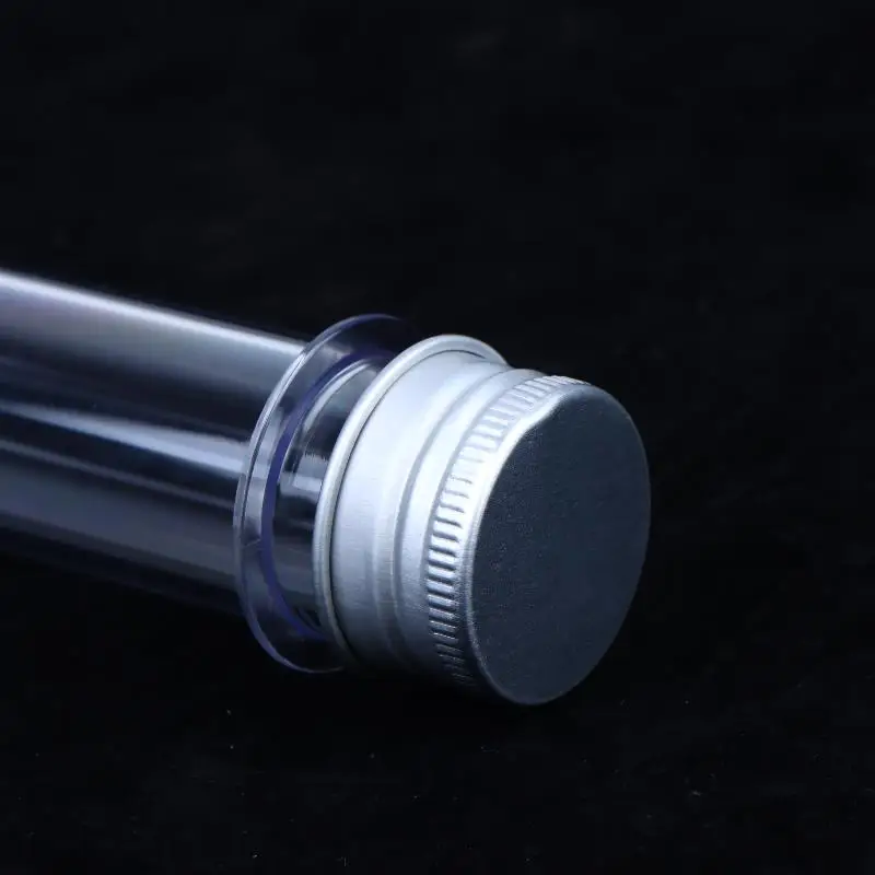 1 Stück transparente, zylindrische, nachfüllbare Plastikflasche, 50 ml, PET-Reagenzglasflasche für Masken, Süßigkeiten, Datenkabel, Maskierpapier – Detail 16