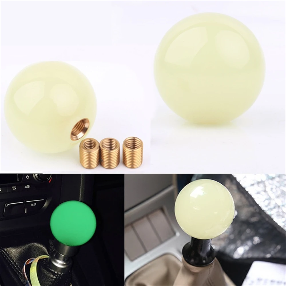 Car Gear Shift Knob Stick Resin Shifer Lever Round Shape For Night Light Noctilucent Night-Luminous Fit For Honda Toyota Nissan