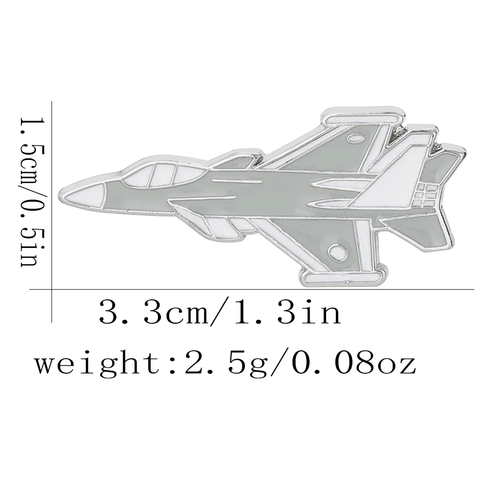 New Funny Simple Fighter Jet Enamel Brooches Plane Aircraft Airplane Shaped Pins Backpack Bag Clothes Hat Badge