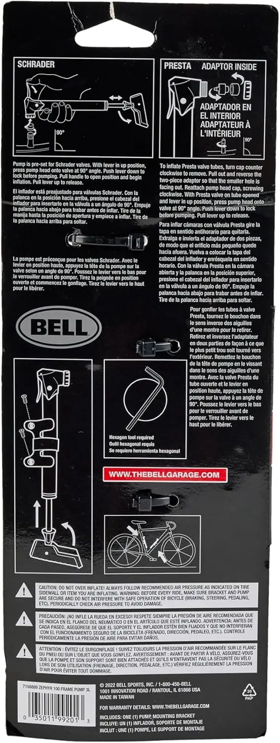 Велосипедный насос Zephyr 100