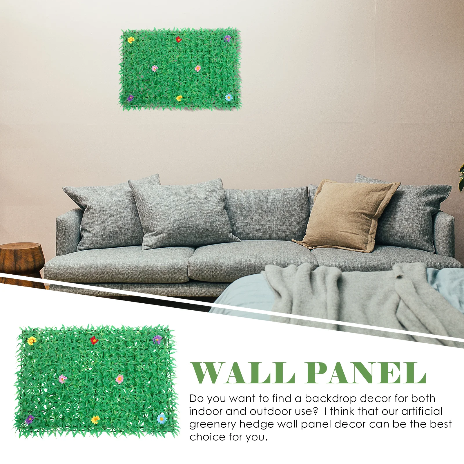 

Artificial Greenery Wall Panel Lifelike Fake Plants For Indoor Outdoor Decor Garden Hedge Backdrop Plant Wall Decoration