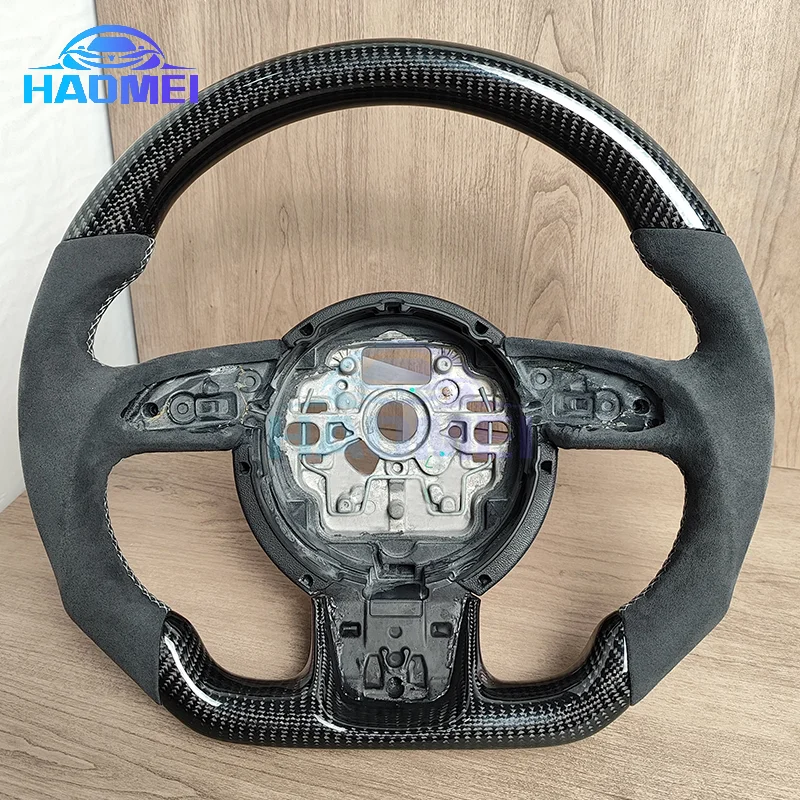 Carbon Fiber Steering Wheel Is Suitable For Audi A6 C7 A7 2013-2018 Models And Can Be Equipped With Buttons And Shift Paddles