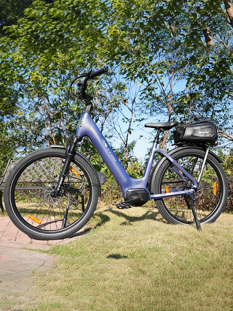 TTGO Elektrofahrrad Bafang Mittelmotor 75 Nm Drehmomentsensor E-Bike 250W 25 km/h 36V18Ah Batterie 27,5" Reifen Hydraulische Bremse LCD-Display Elektrofahrrad