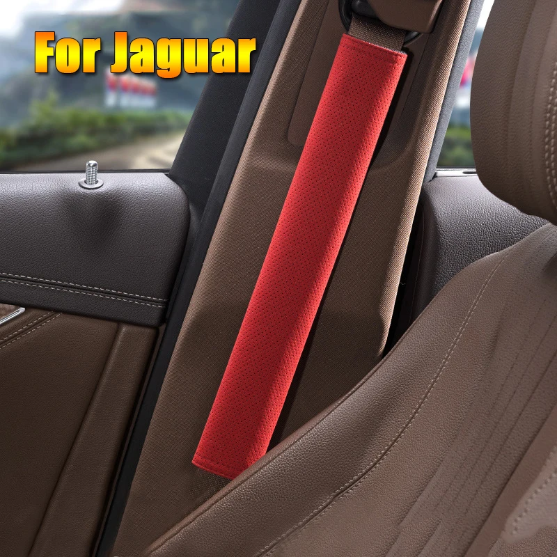 1pcs Car Seat Belt Cover Suede Safety Belt Shoulder Cover Protection Pad For Jaguar XF XJ XE XJL XF Interior Accessories