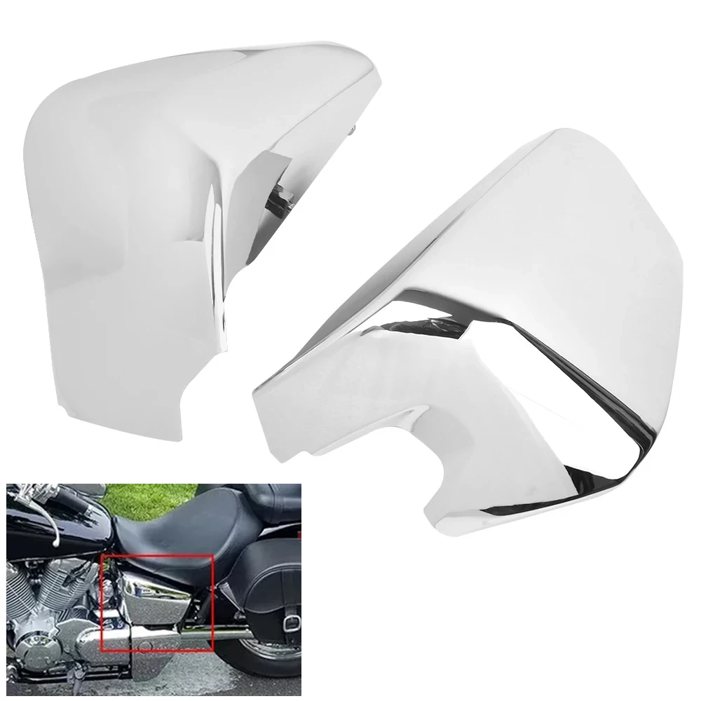 Motorcycle Chrome Battery Side Cover Fairing For Honda Shadow ACE Aero Spirit VT400 VT750 2004-2013