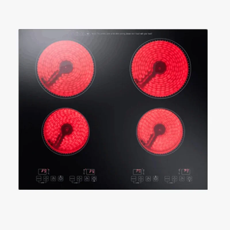 High Power  Electric Cooker Induction Cooker Hob Commercial Four-head Built in Cooking Unit Electric Stove Cooktop.