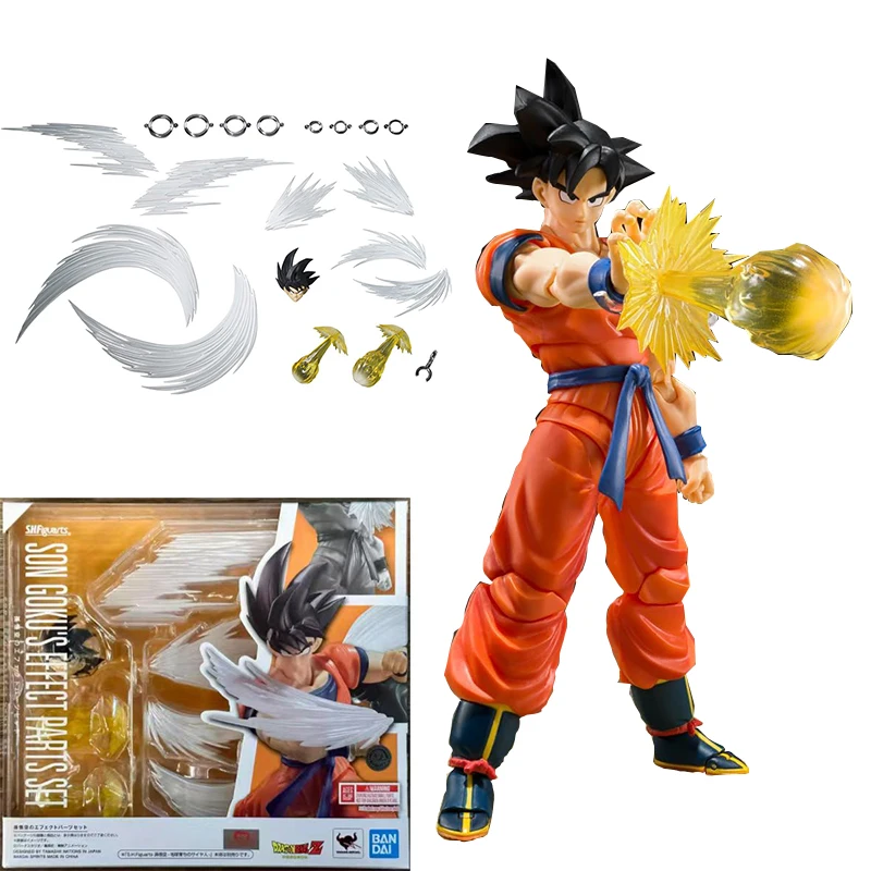 

Bandai Dragon Ball S.H. Figuarts Son Goku Boxing Style Turtle Style Qigong Special Effects Accessories Bag Movable Model Figure