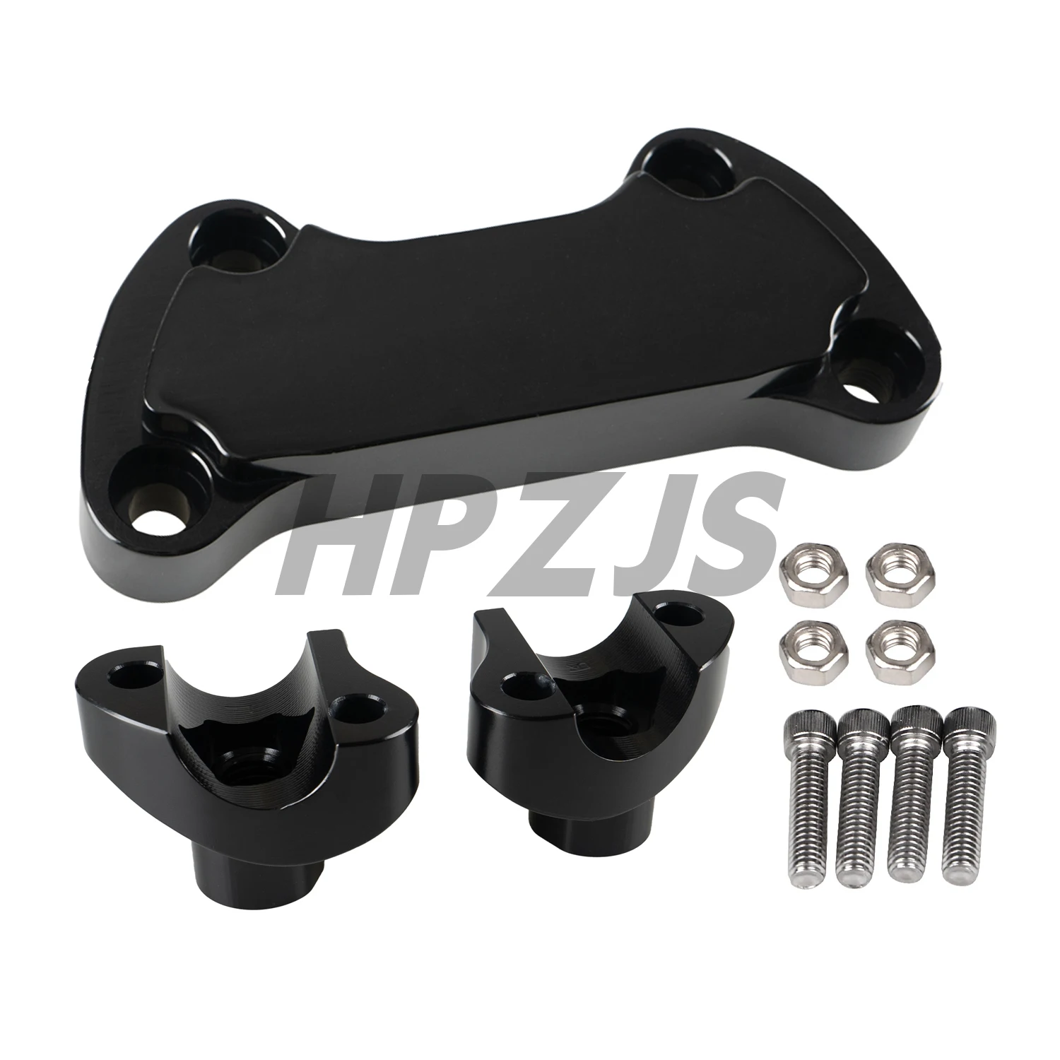 

Black/Chrome 1.5" Handlebar Risers Top Clamp For Harley Motorcycle Dyna Heritage Softail Sportster Street bob Road Glide King