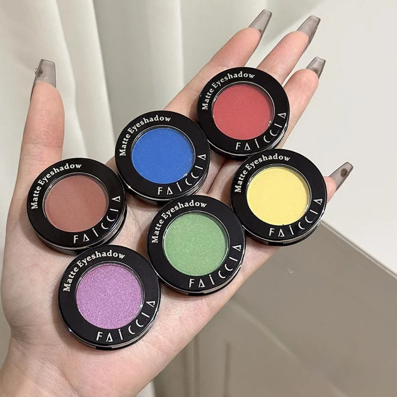 Preto e vermelho combinação conjunto de sombra de olho punk goth estilo fumaça fosco branco e azul sombra de olho conjunto maquiagem dos olhos cosméticos