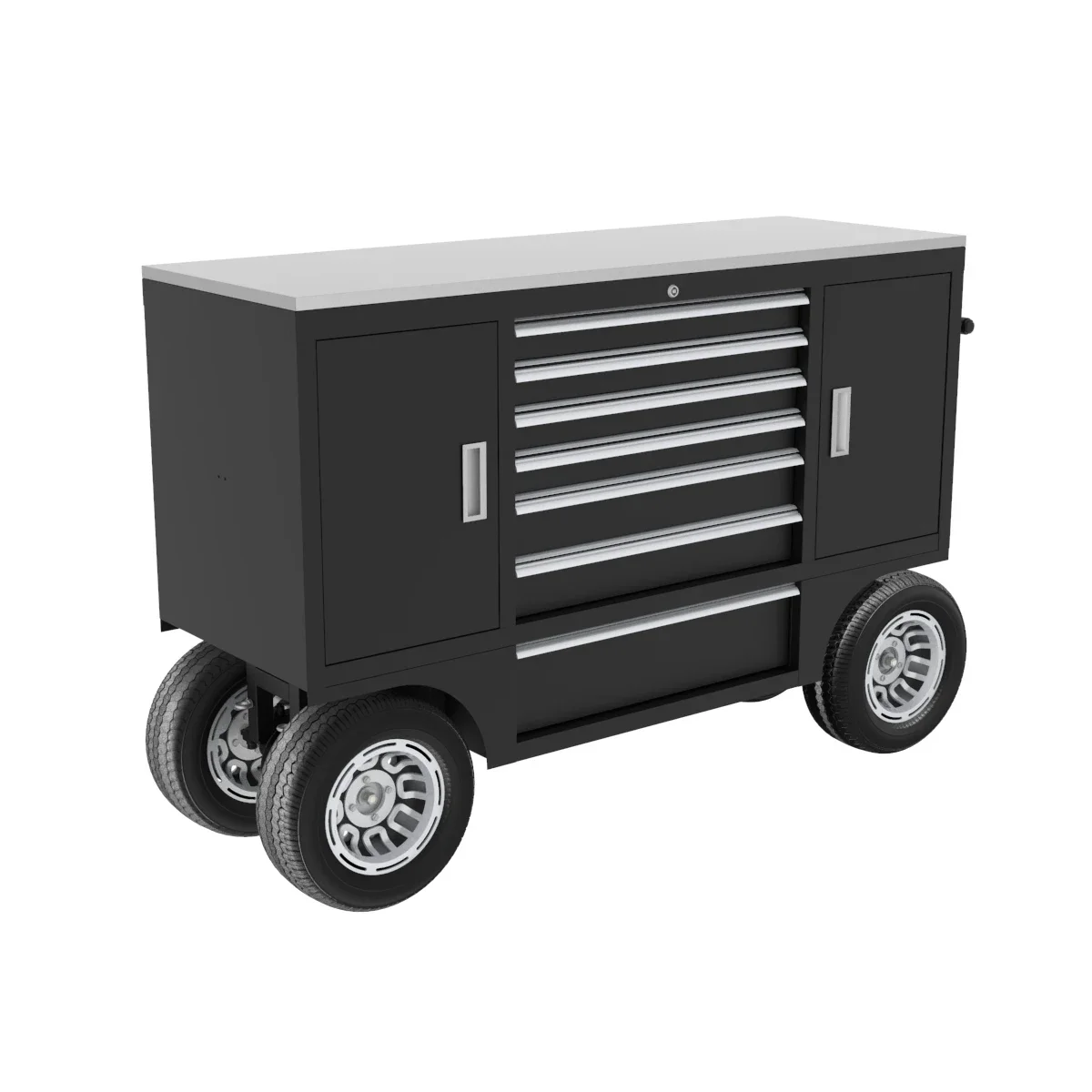 Metal Pit Cart Toolbox Rolling Trolley Racing Tool Cart