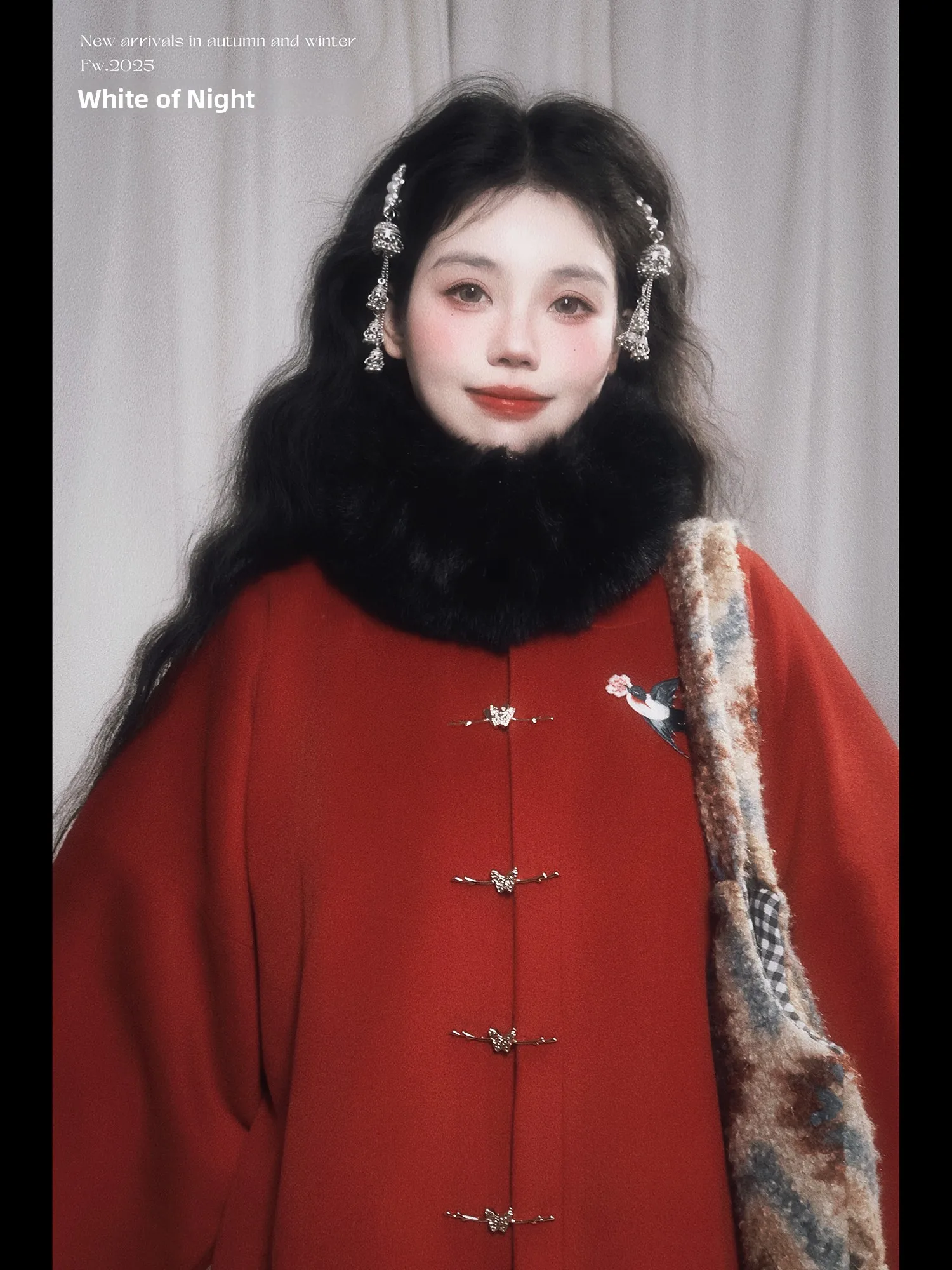 

New Year Red Hanfu Woolen Set Women's Winter Embroidery Warmth High-End Feelings Yu Bai New Chinese Sle Yan Guiih