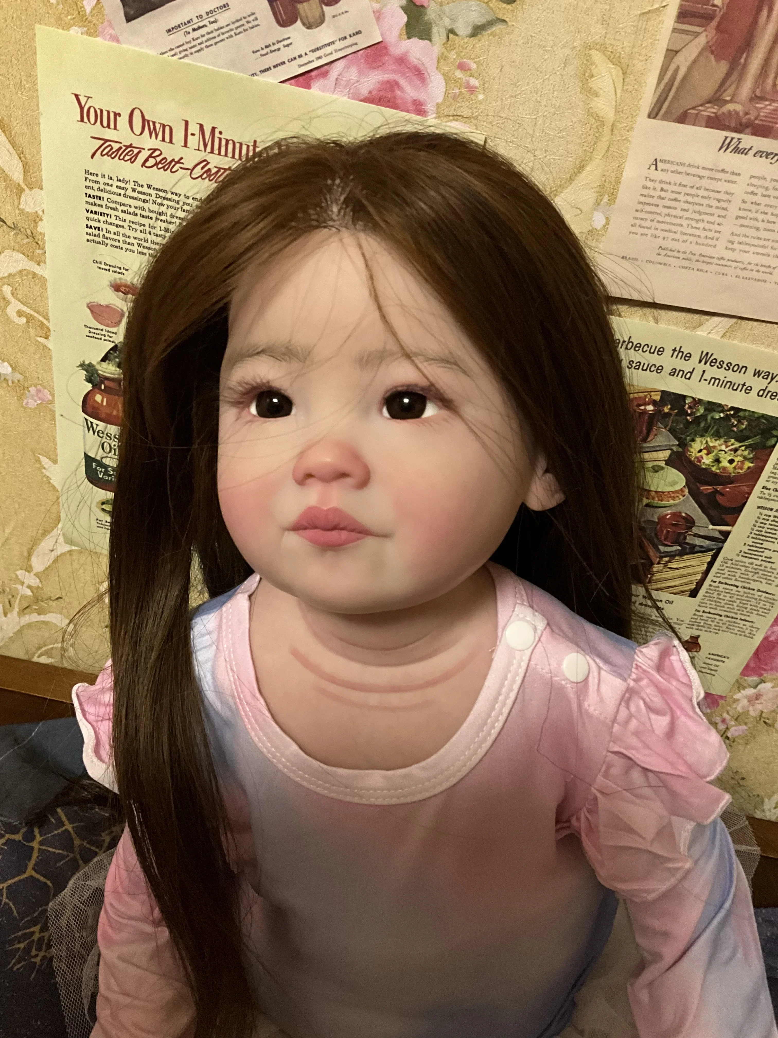 SINO-BB Customized Limited Supply 32inch Reborn Baby Leonie With Hand-Rooted Hair By ShanShan Already Finished Doll