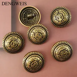 Retro Metal Shank Buttons For Clothes Coats Jackets Suit Sewing Accessories Sewing Buttons for Clothing Decorative DIY Fasteners