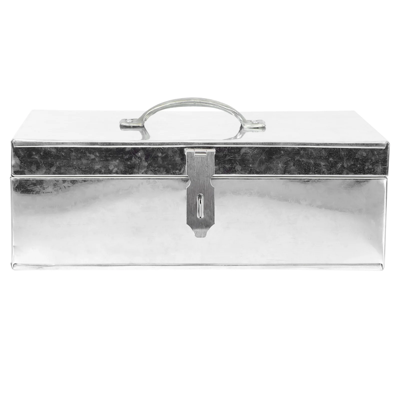 

1Pcs Locking Tool Box Iron Sheet Storage Case Durable Household Portable Repair Tool Organizer Box Cash Holder