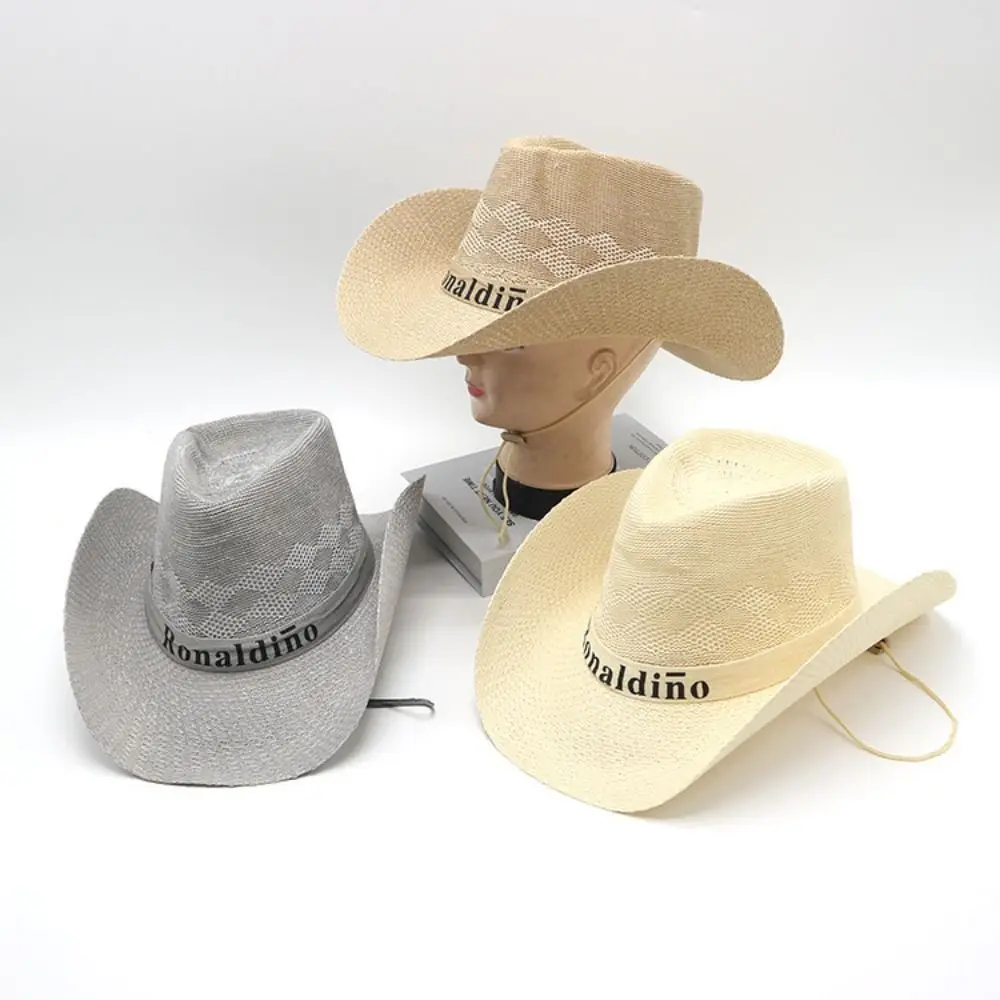Sombrero de sol con protección UV de verano, sombrero de Jazz de viaje transpirable, gorra de paja de ala ancha para exteriores, hombres y mujeres
