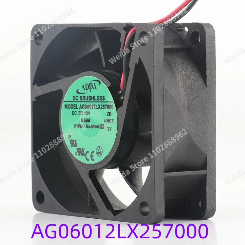 

Вентилятор охлаждения Оригинальный новый Тайвань ADDA 5V 24V 48V DC 12V 0.09A 6025 60X60X25MM 6CM для корпуса, двухпроводной, для инвертора AG06012LX257000
