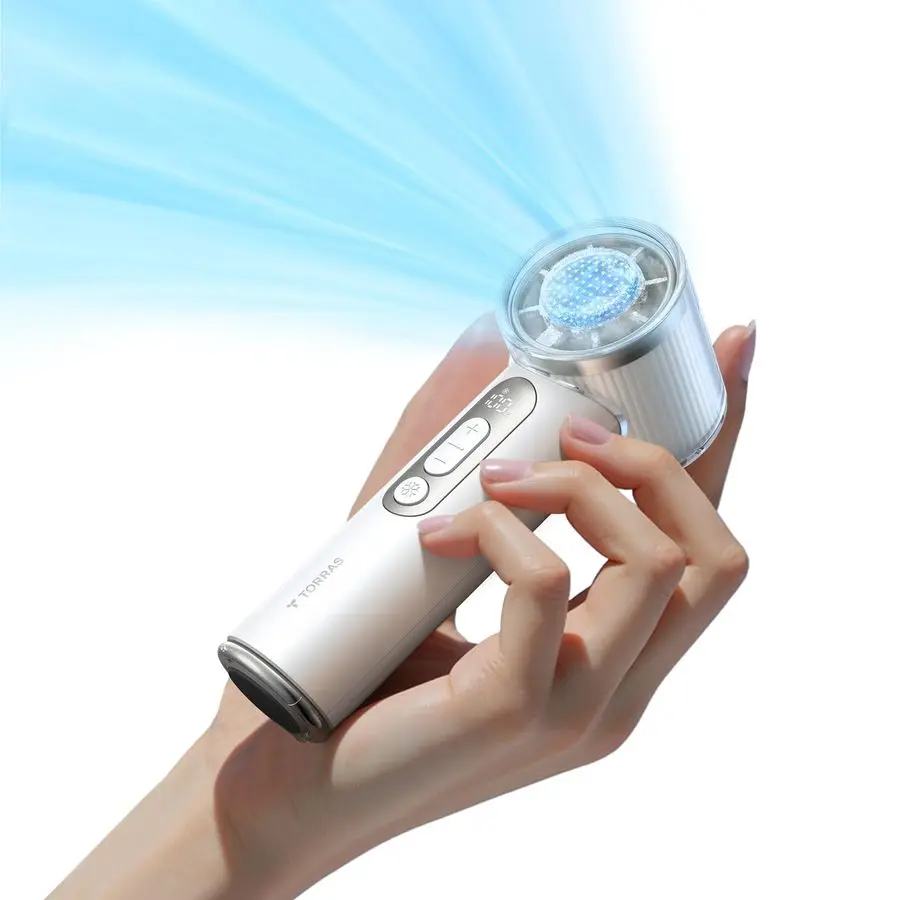 

Портативный вентилятор COOLiFY iva с охладителем для льда, снижает температуру до 50F, 100 регулируемых скоростей, суперминиатюрный мощный портативный вентилятор, перезаряжаемый, 5000 мАч