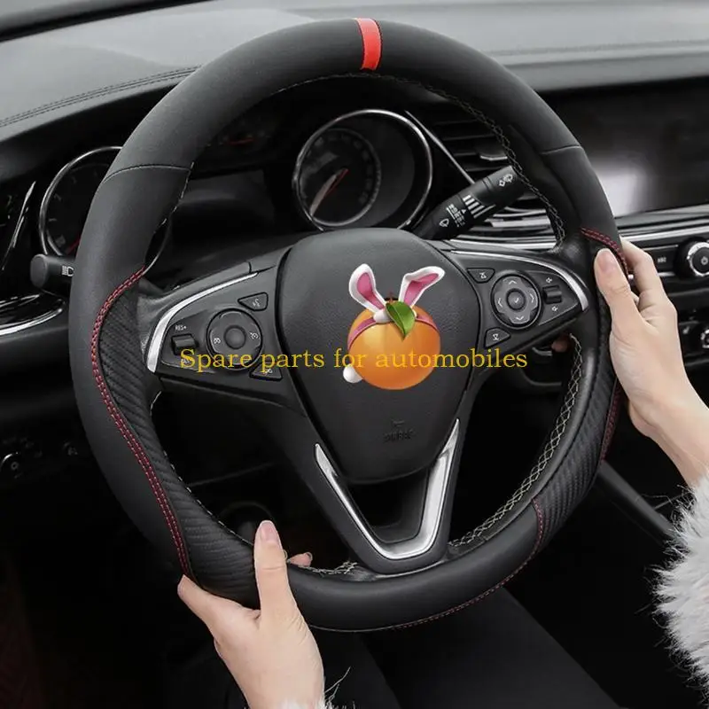

H58F Non-Slip Elastic Car Steering Wheel Protector Folk Stylish Covers Redefine Interior for 38cm Most for Cars